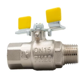 Golyóscsap gázra fogantyúval DN15 1/2" fix KB (Herz)